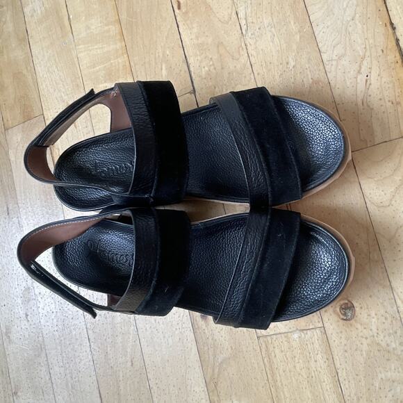 Homers Artisan Sandals Black Suede Womens Size U.S 7.5 - Size‎ 37 1/2 - Picture 6 of 10